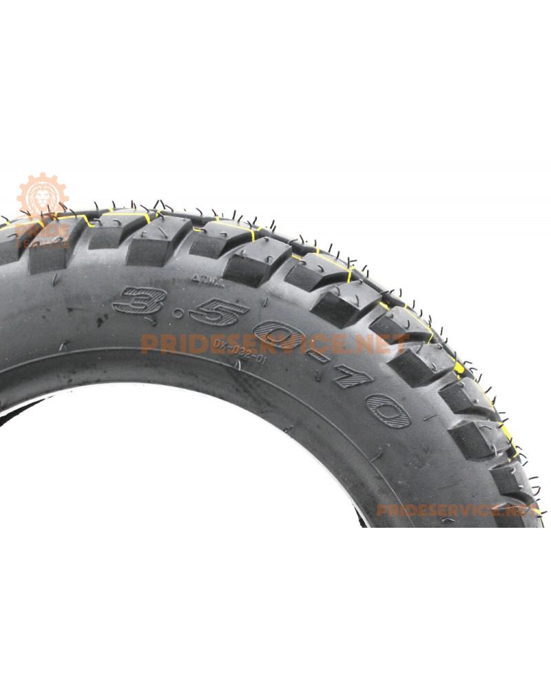 Шина 3,50-10 безкамерна, шипована DX-032