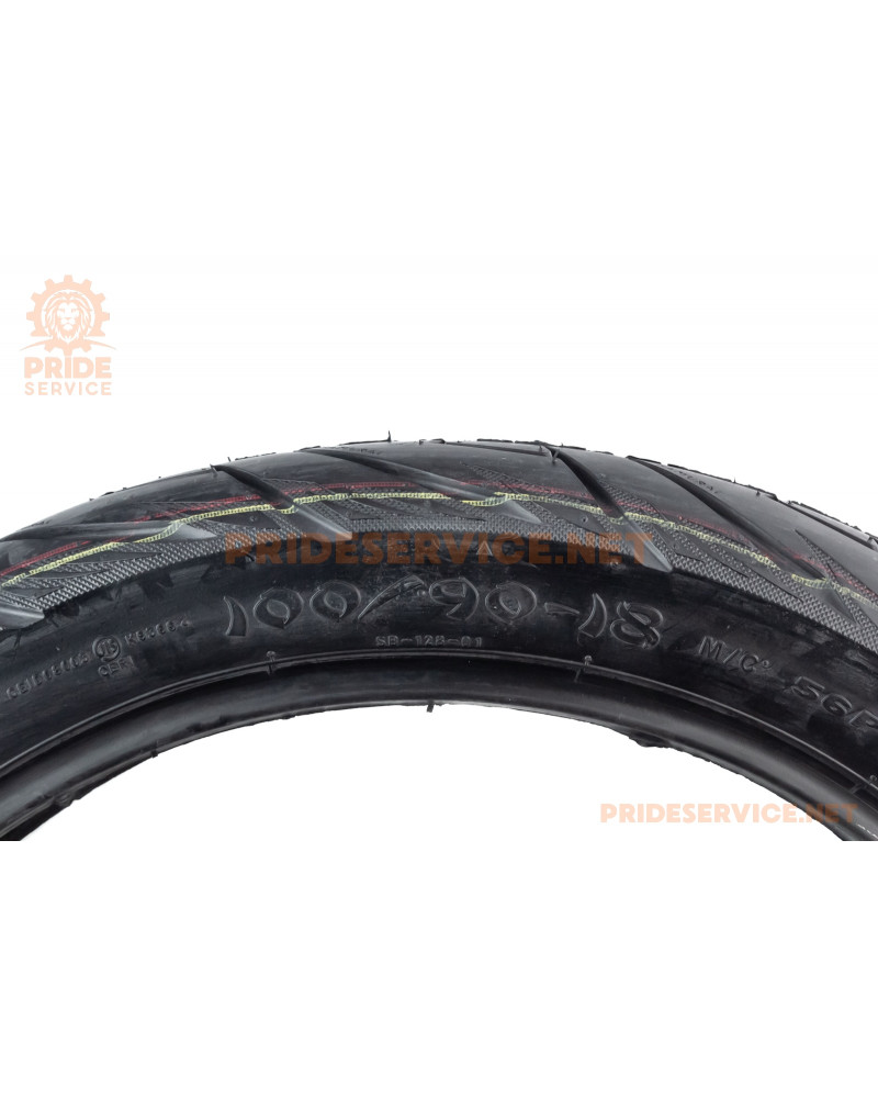 Шина 100/90-18 безкамерна, шосейний малюнок SAMURAI SB-128