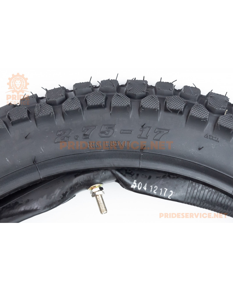 Шина 2,75-17 з камерою, шипована 335