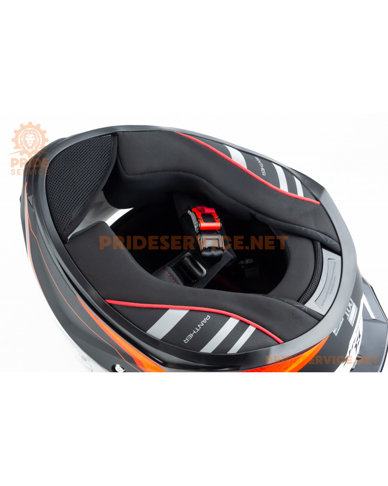 Шолом інтеграл PANTHER SV THORN (стандарт DOT/ECE), висувні сонцезахисні окуляри L (59-60см), чорно-помаранчевий мат Шолом інтеграл PANTHER SV THORN (стандарт DOT/ECE), висувні сонцезахисні окуляри L (59-60см), чорно-помаранчевий мат