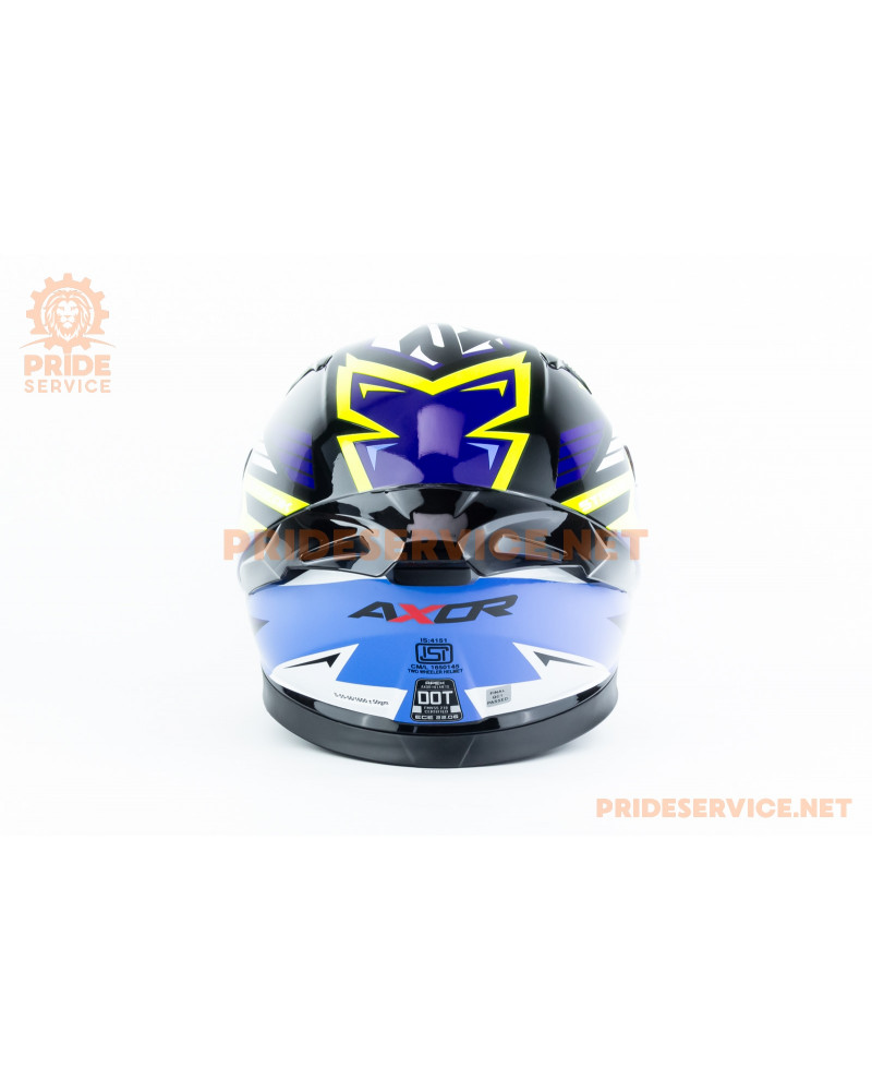 Шолом інтеграл APEX STREAK з пінлоком (стандарт DOT/ECE), висувні сонцезахисні окуляри S (55-56см), чорно-синьо-салатовий Шолом інтеграл APEX STREAK з пінлоком (стандарт DOT/ECE), висувні сонцезахисні окуляри S (55-56см), чорно-синьо-салатовий