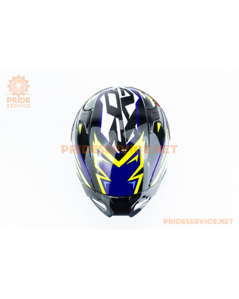 Шолом інтеграл APEX STREAK з пінлоком (стандарт DOT/ECE), висувні сонцезахисні окуляри S (55-56см), чорно-синьо-салатовий Шолом інтеграл APEX STREAK з пінлоком (стандарт DOT/ECE), висувні сонцезахисні окуляри S (55-56см), чорно-синьо-салатовий