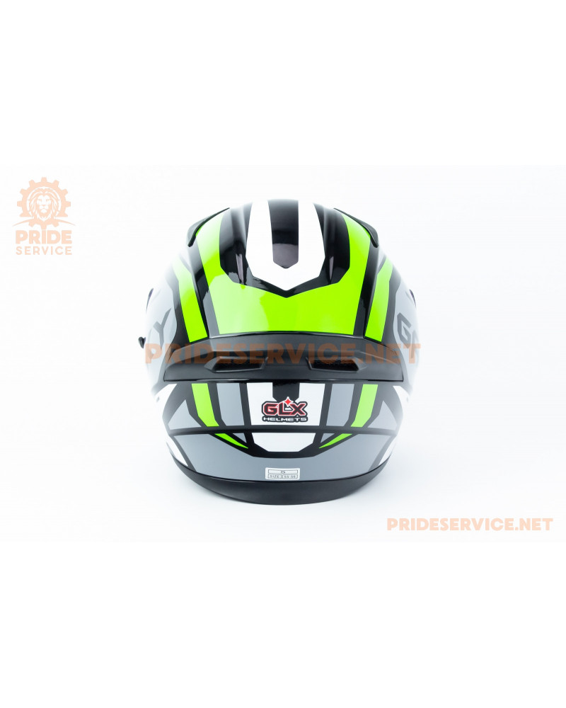 Шолом інтеграл, висувні окуляри GLX-316 S (55-56см), чорно-салатовий