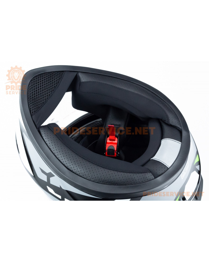 Шолом інтеграл, висувні окуляри GLX-316 S (55-56см), чорно-салатовий