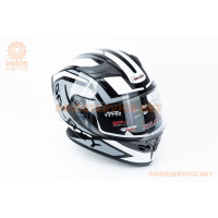 Шолом інтеграл, висувні окуляри GLX-316 M (57-58см), чорно-білий