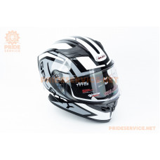 Шолом інтеграл, висувні окуляри GLX-316 M (57-58см), чорно-білий