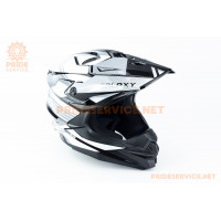 Шолом кросовий (стандарт DOT) GLX-803 S (55-56см), чорно-білий