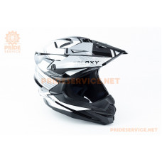 Шолом кросовий (стандарт DOT) GLX-803 S (55-56см), чорно-білий