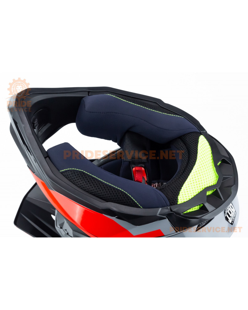 Шолом кросовий (стандарт DOT) GLX-803 L (59-60см), чорно-червоний