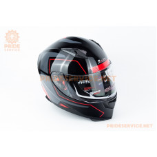 Шолом інтеграл GLX-313 M (57-58см), чорно-червоний