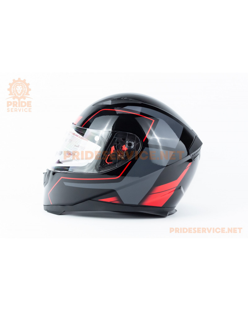 Шолом інтеграл GLX-313 M (57-58см), чорно-червоний