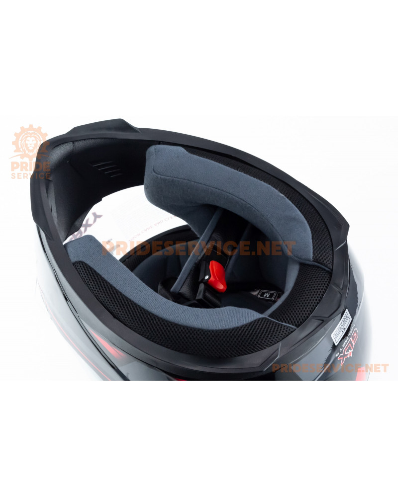 Шолом інтеграл GLX-313 M (57-58см), чорно-червоний