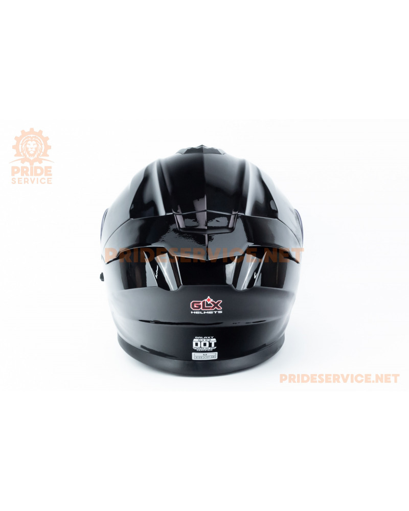 Шолом модуляр з відкидним підборіддям (стандарт DOT), висувні окуляри GLX-912 M (57-58см), чорний