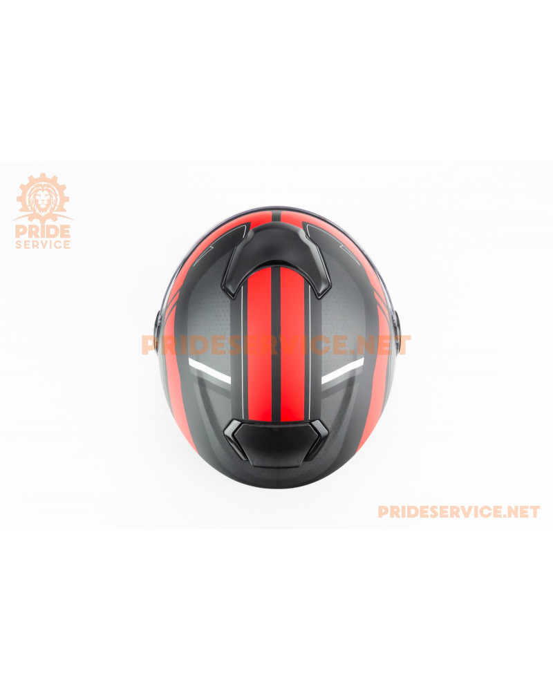 Шолом інтеграл М65 М (57-58см), чорно-червоний мат