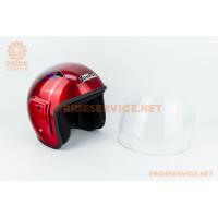 УЦЕНКА Шлем відкритий HK-215, червоний з синім малюнком (дефекти, см. фото) УЦЕНКА Шлем відкритий HK-215, червоний з синім малюнком (дефекти, см. фото)