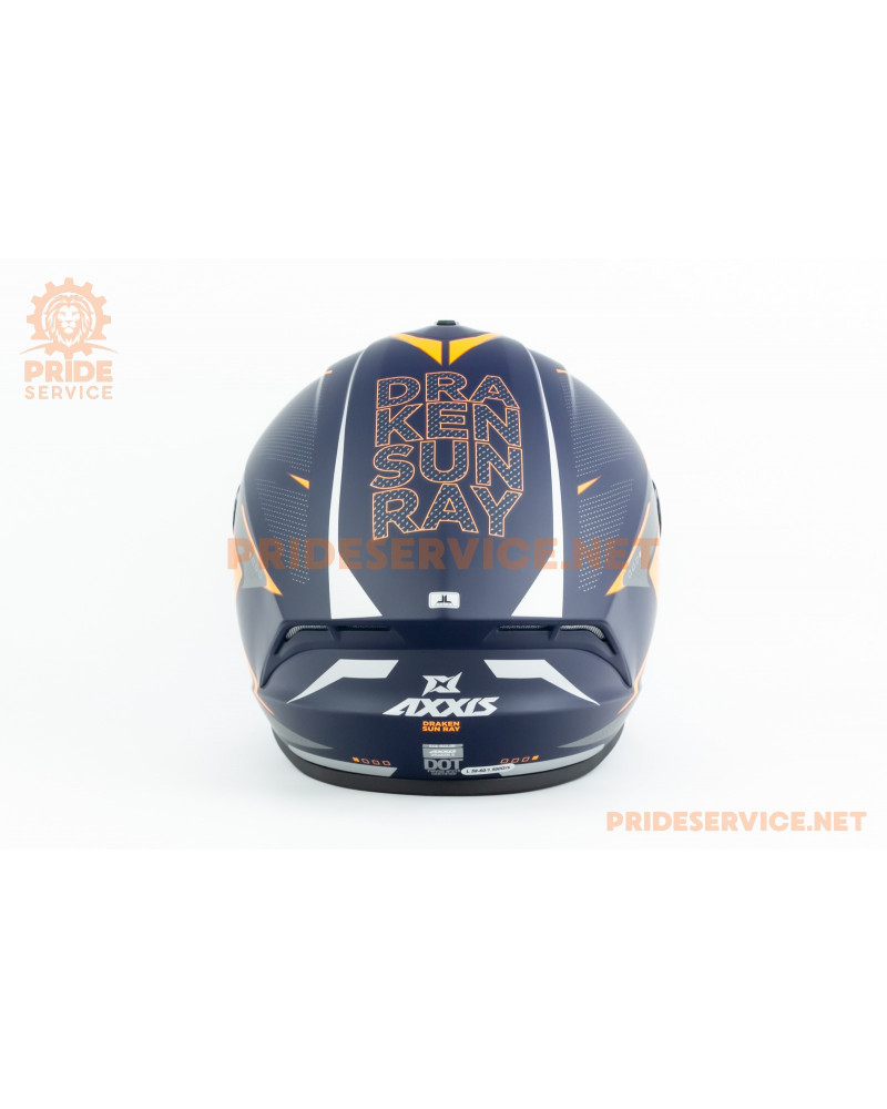 Шолом інтеграл DRAKEN SUNRAY (стандарт DOT/ECE) L (59-60см), синьо-помаранчевий мат Шолом інтеграл DRAKEN SUNRAY (стандарт DOT/ECE) L (59-60см), синьо-помаранчевий мат