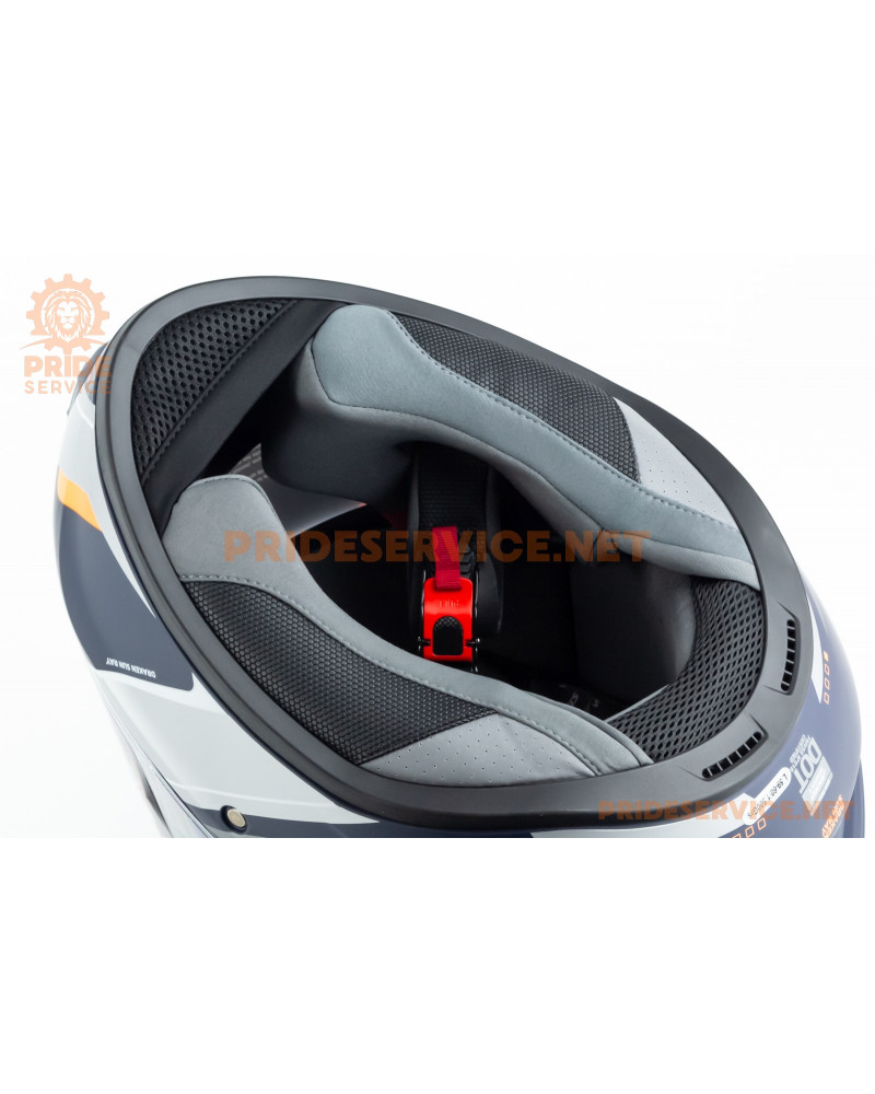 Шолом інтеграл DRAKEN SUNRAY (стандарт DOT/ECE) L (59-60см), синьо-помаранчевий мат Шолом інтеграл DRAKEN SUNRAY (стандарт DOT/ECE) L (59-60см), синьо-помаранчевий мат