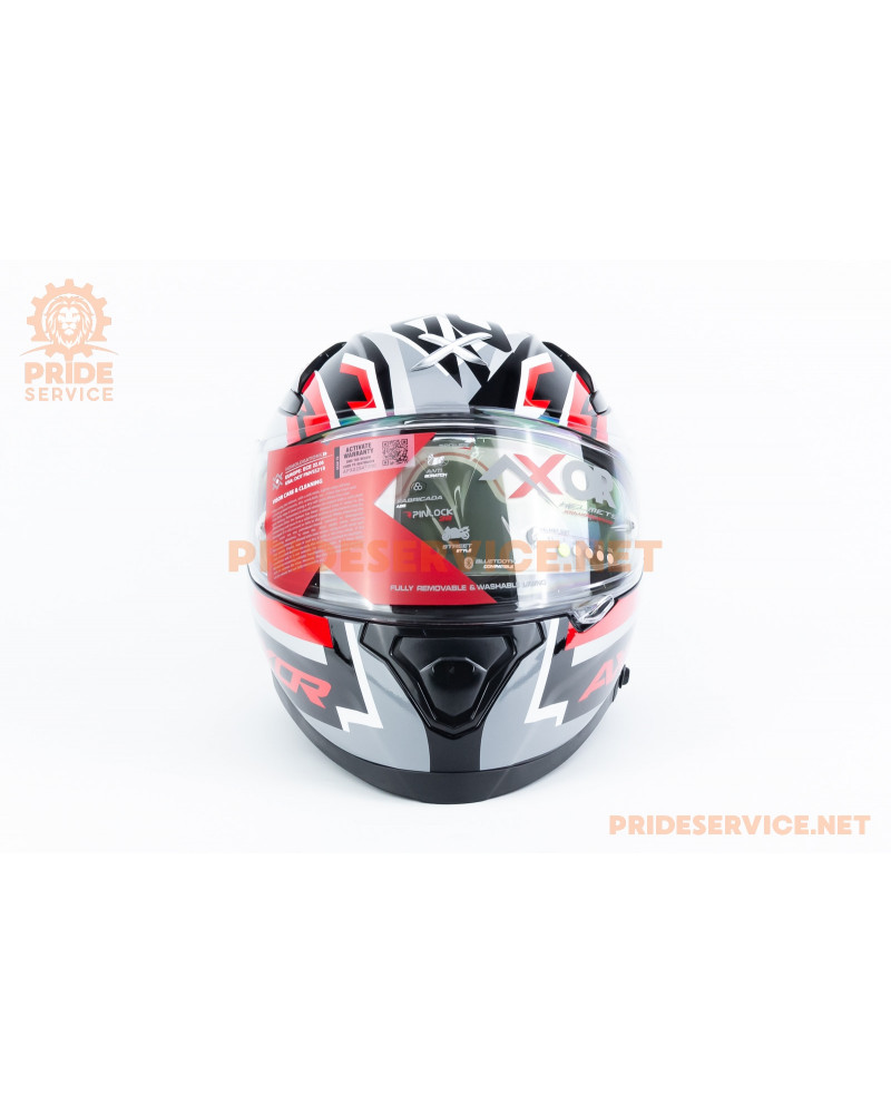 Шолом інтеграл APEX STREAK з пінлоком (стандарт DOT/ECE), висувні сонцезахисні окуляри S (55-56см), чорно-червоний Шолом інтеграл APEX STREAK з пінлоком (стандарт DOT/ECE), висувні сонцезахисні окуляри S (55-56см), чорно-червоний