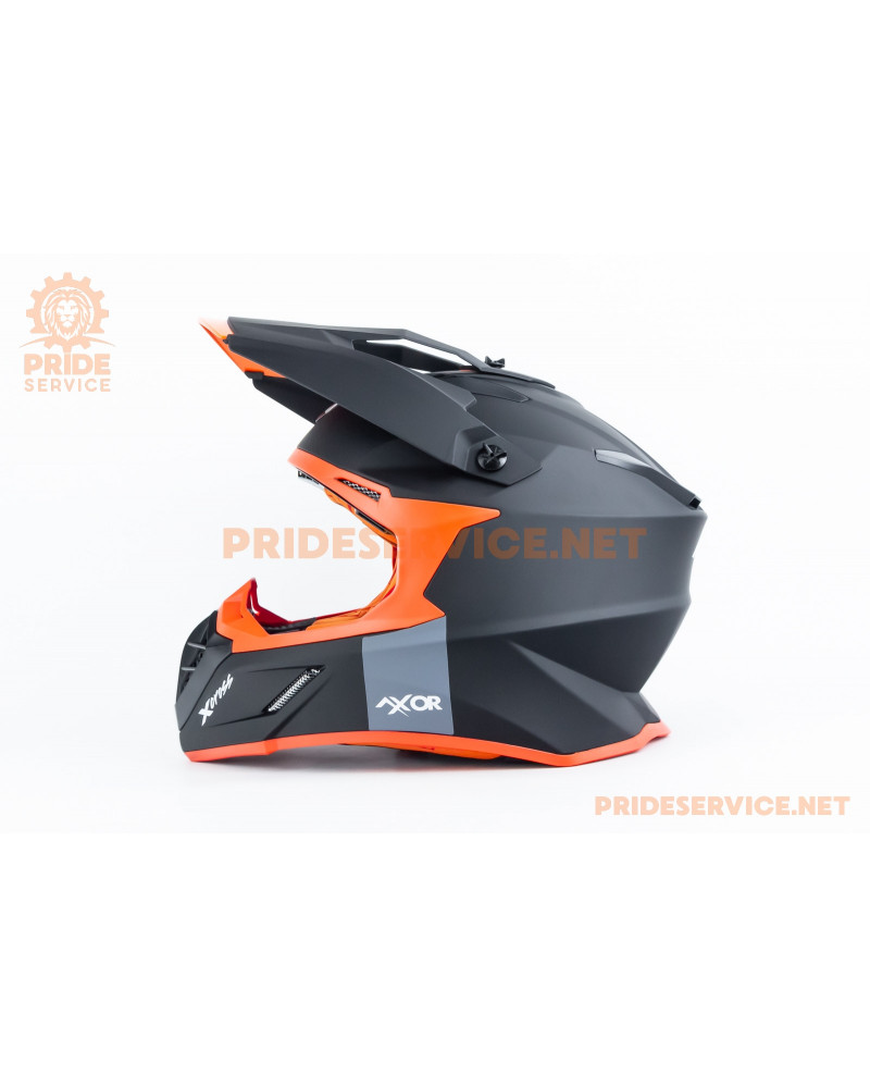 Шолом кросовий X CROSS (стандарт DOT/ECE) L (59-60см), чорно-помаранчевий мат Шолом кросовий X CROSS (стандарт DOT/ECE) L (59-60см), чорно-помаранчевий мат