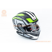 Шолом інтеграл, висувні окуляри GLX-316 S (55-56см), чорно-салатовий мат