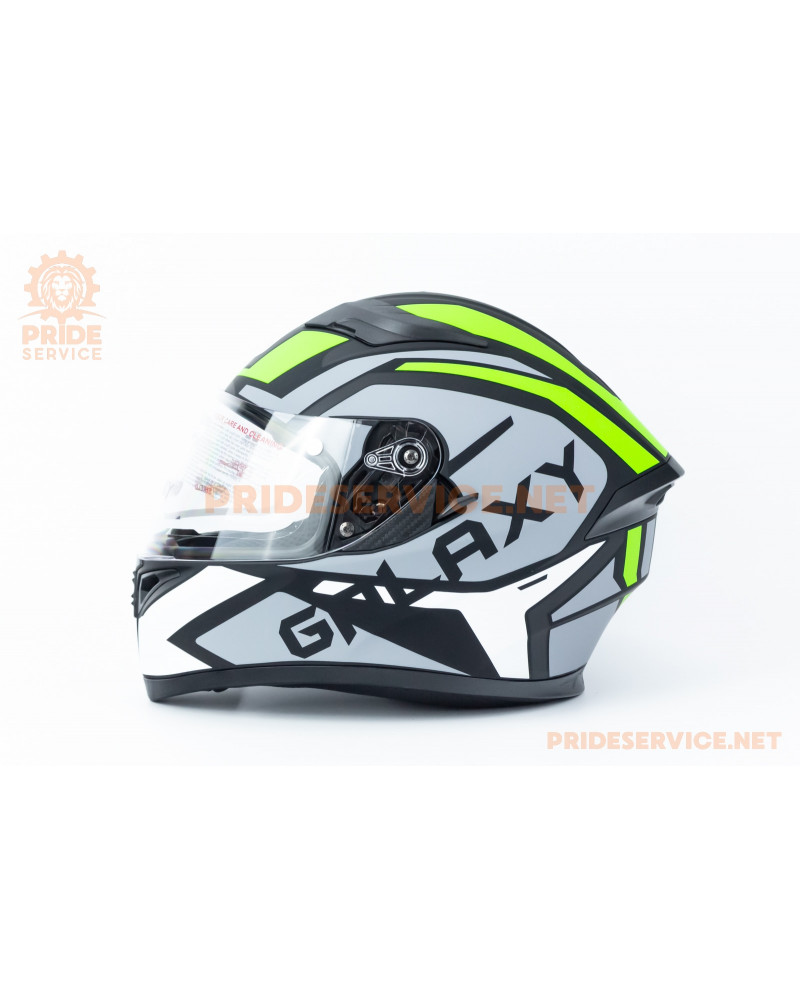 Шолом інтеграл, висувні окуляри GLX-316 S (55-56см), чорно-салатовий мат