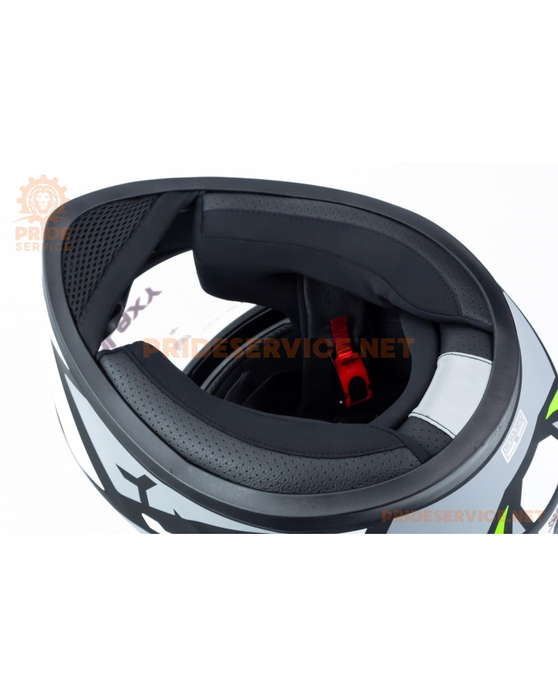 Шолом інтеграл, висувні окуляри GLX-316 S (55-56см), чорно-салатовий мат