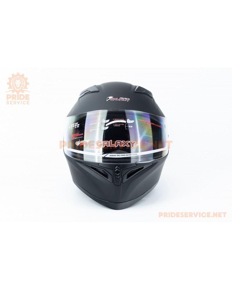 Шолом інтеграл, висувні окуляри GLX-316 L (59-60см), чорний мат