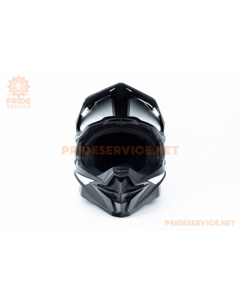 Шолом кросовий (стандарт DOT) GLX-803 S (55-56см), чорно-білий мат