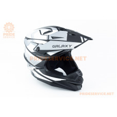 Шолом кросовий (стандарт DOT) GLX-803 S (55-56см), чорно-білий мат