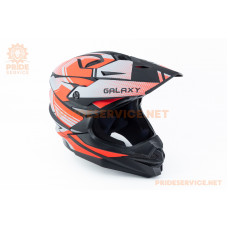 Шолом кросовий (стандарт DOT) GLX-803 L (59-60см), чорно-червоний мат