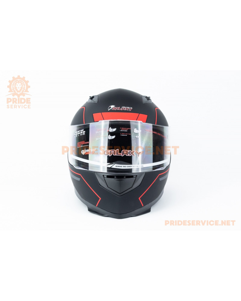 Шолом інтеграл GLX-313 M (57-58см), чорно-червоний мат