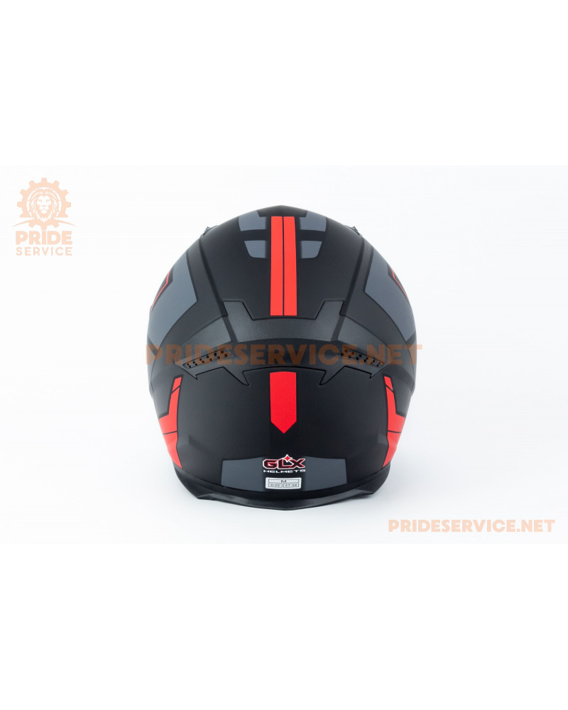Шолом інтеграл GLX-313 M (57-58см), чорно-червоний мат