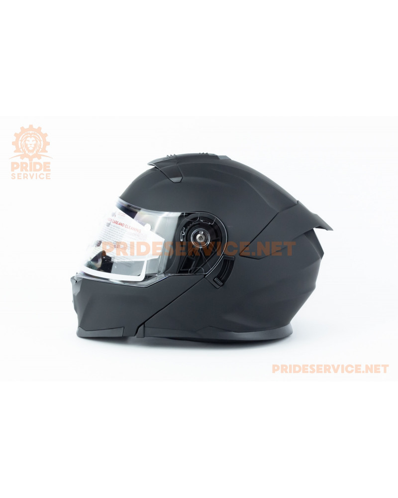 Шолом модуляр з відкидним підборіддям (стандарт DOT), висувні окуляри GLX-912 M (57-58см), чорний мат