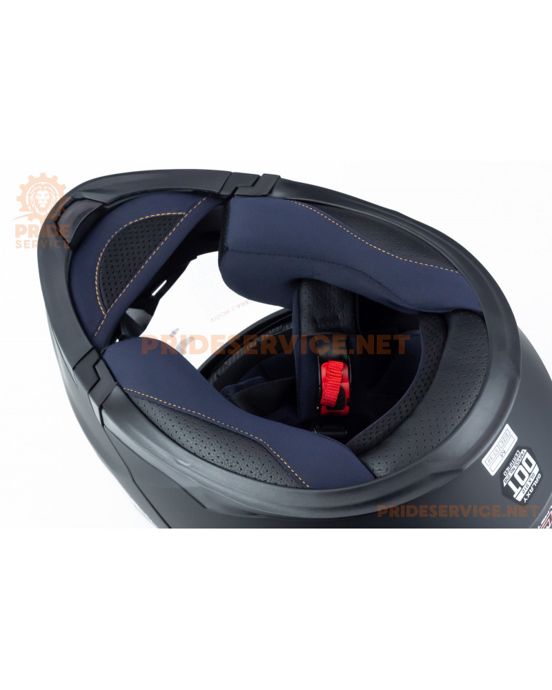 Шолом модуляр з відкидним підборіддям (стандарт DOT), висувні окуляри GLX-912 M (57-58см), чорний мат