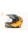 Шолом кросовий з візором (стандарт DOT), висувні окуляри GLX-802 L (59-60см), чорно-помаранчевий мат