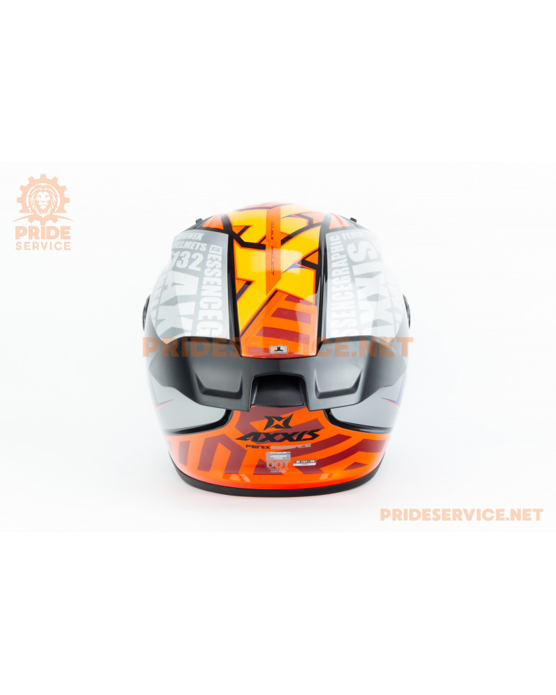 Шолом інтеграл FENIX ​​Essence (стандарт DOT/ECE) М (57-58см), чорно-помаранчевий