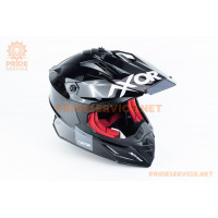 Шолом кросовий X CROSS (стандарт DOT/ECE) L (59-60см), чорно-червоний Шолом кросовий X CROSS (стандарт DOT/ECE) L (59-60см), чорно-червоний