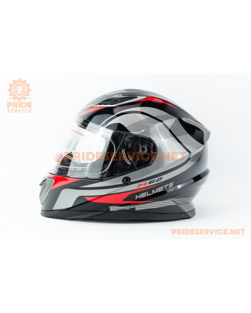 Шолом інтеграл M62 L (59-60см), чорно-червоний