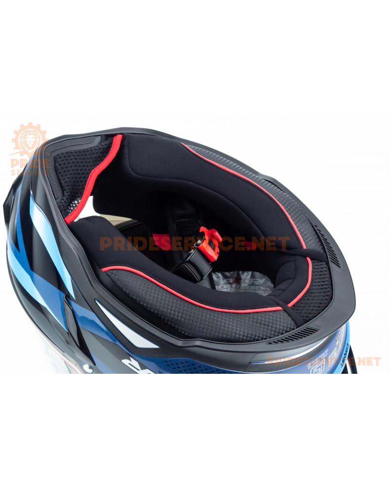 Шолом інтеграл HUNTER CORNET (стандарт DOT/ECE) S (55-56см), синьо-чорний