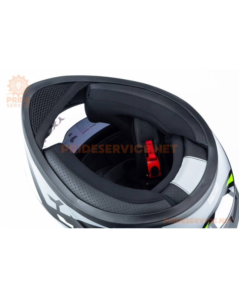 Шолом інтеграл, висувні окуляри GLX-316 M (57-58см), чорно-салатовий