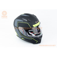 Шолом інтеграл GLX-313 L (59-60см), чорно-салатовий мат