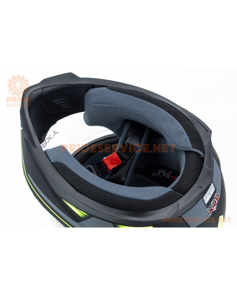 Шолом інтеграл GLX-313 L (59-60см), чорно-салатовий мат