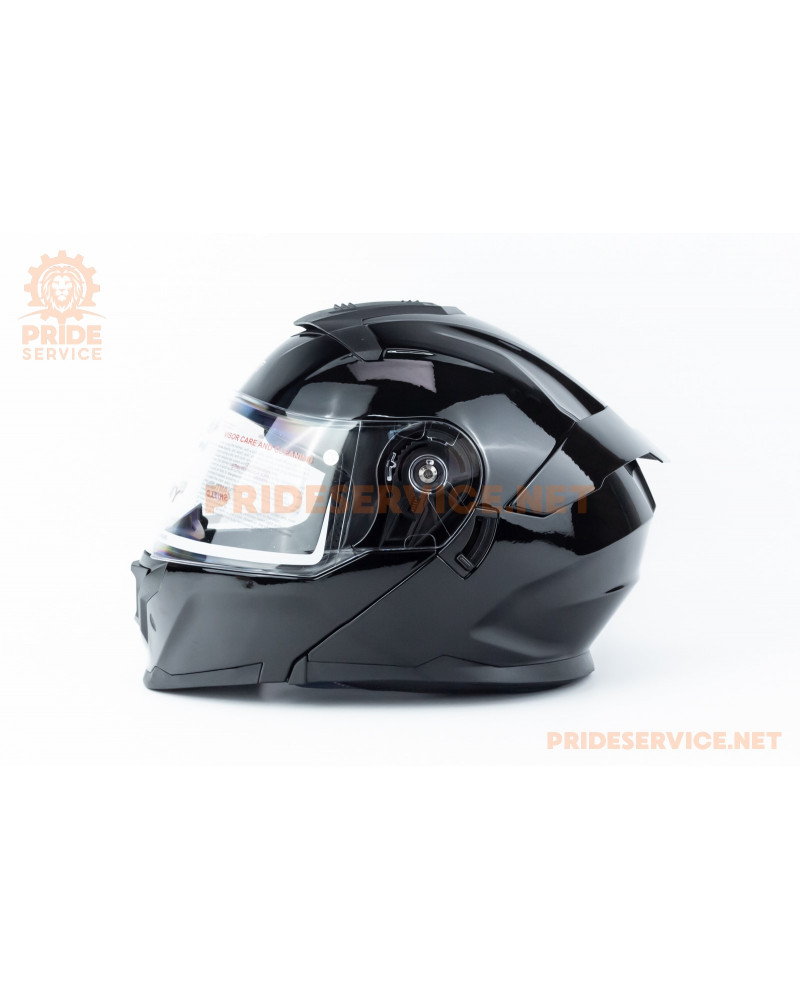 Шолом модуляр з відкидним підборіддям (стандарт DOT), висувні окуляри GLX-912 L (59-60см), чорний