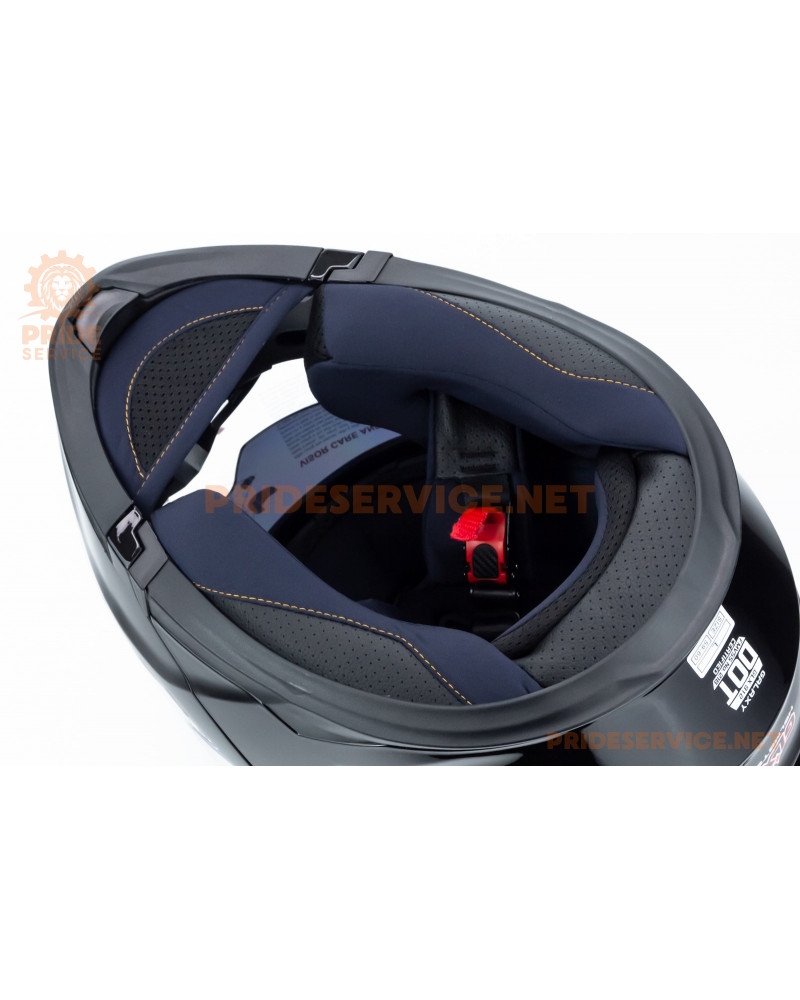 Шолом модуляр з відкидним підборіддям (стандарт DOT), висувні окуляри GLX-912 L (59-60см), чорний