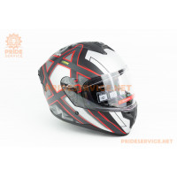 Шолом інтеграл M71 М (57-58см), сіро-червоний мат