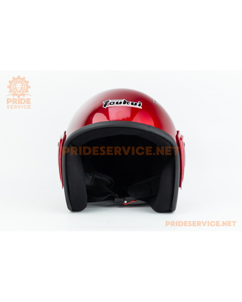 Шолом відкритий HK-215, червоний з малюнком (незначні відмінності малюнків, можливі дефекти фарбування) Шолом відкритий HK-215, червоний з малюнком (незначні відмінності малюнків, можливі дефекти фарбування)