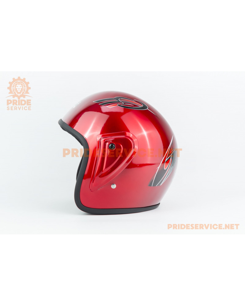 Шолом відкритий HK-215, червоний з малюнком (незначні відмінності малюнків, можливі дефекти фарбування) Шолом відкритий HK-215, червоний з малюнком (незначні відмінності малюнків, можливі дефекти фарбування)