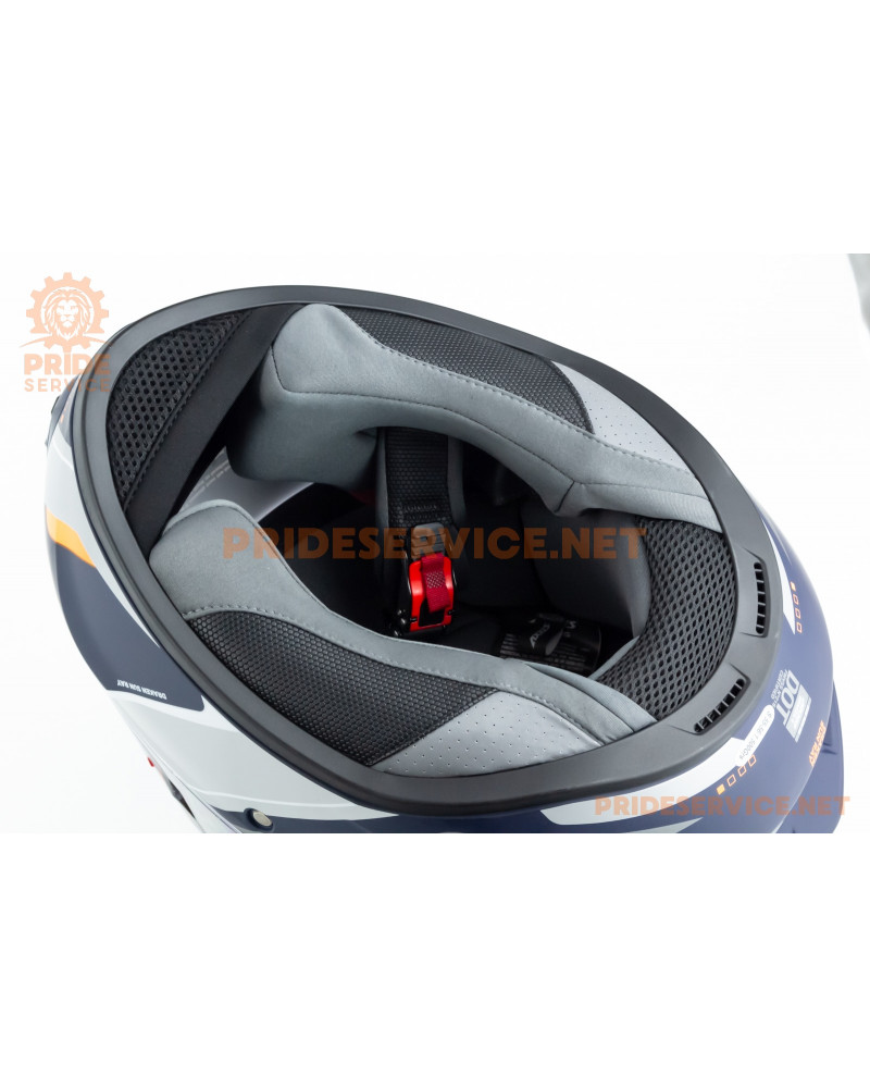 Шолом інтеграл DRAKEN SUNRAY (стандарт DOT/ECE) S (55-56см), синьо-помаранчевий мат Шолом інтеграл DRAKEN SUNRAY (стандарт DOT/ECE) S (55-56см), синьо-помаранчевий мат