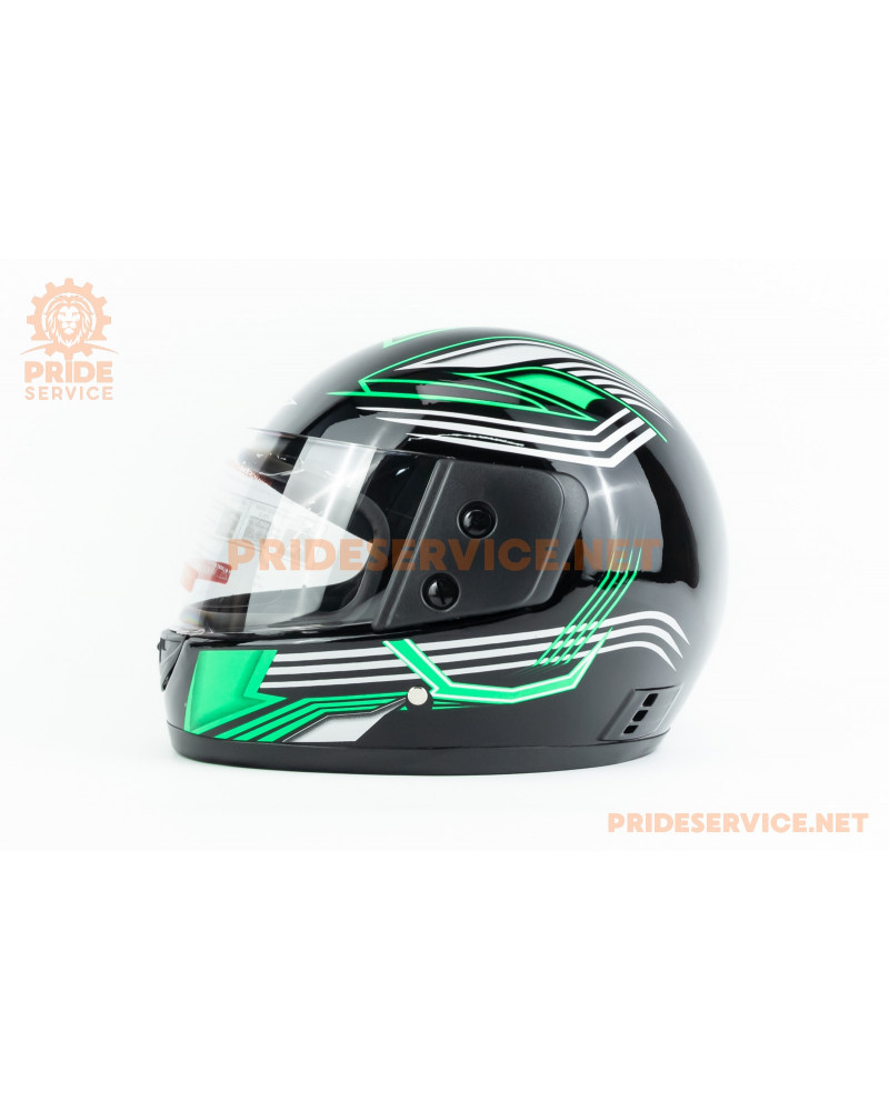 Шолом інтеграл BLD-825A S (55-56см), чорно-салатовий