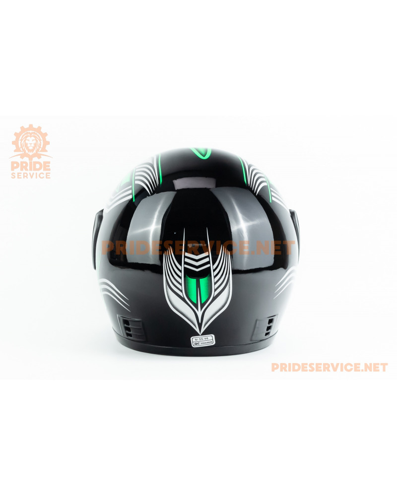 Шолом інтеграл BLD-825A S (55-56см), чорно-салатовий